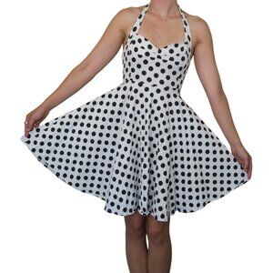 Vintage Lady Style Polka Dot Rockabilly Swing Dress / Rockabilly / Pin Up